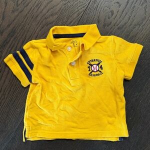 Carter's Yellow Polo Shirt with Baseball Embroidery